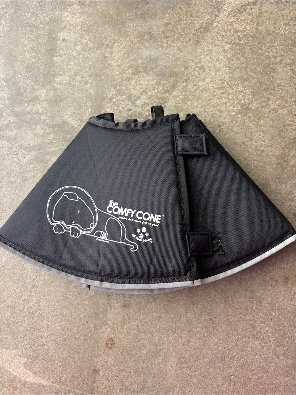 All Four Paws Comfy Cone E-Collar for Dogs & Cats, Black, medium